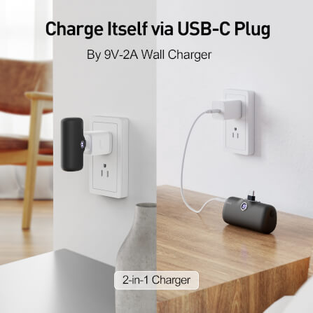 แบตเตอร์รี่สำรอง IWALK LINKPOD PRO 4800 MAH หัวชาร์จไร้สาย หัว TYPEC สี BLACK_8